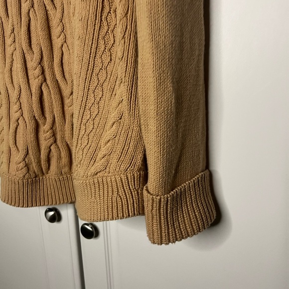Talbots 100% Cotton Cableknit Fisherman Sweater - Picture 3 of 9